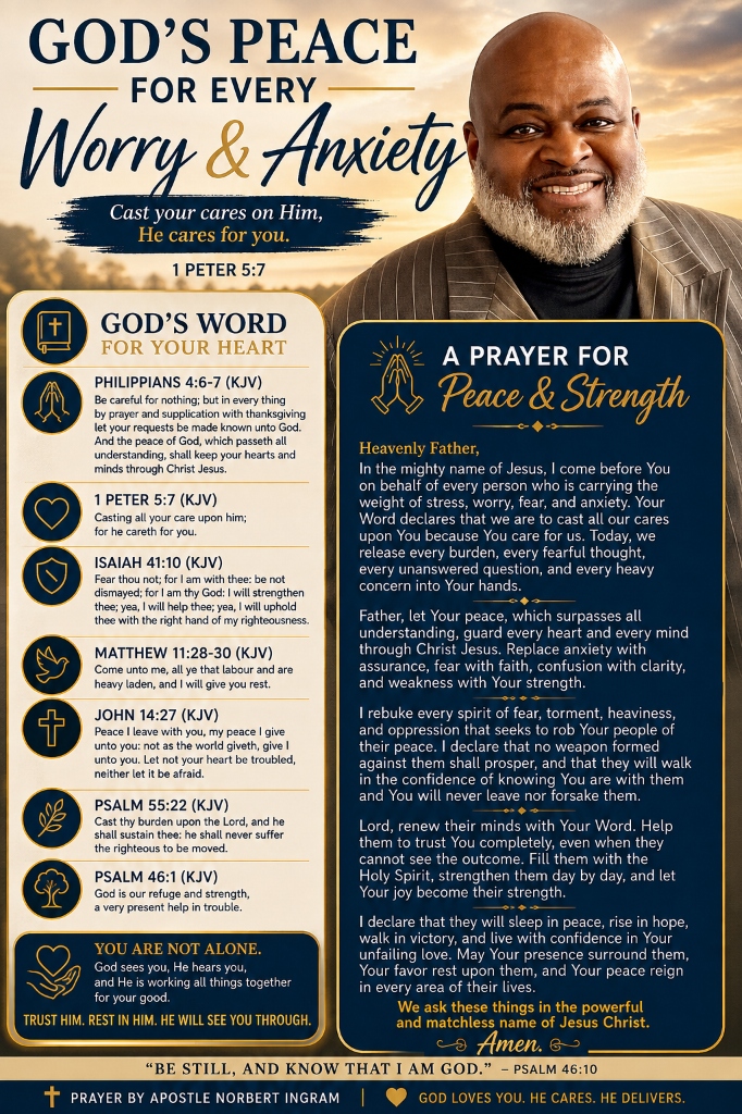 God's Peace for Every Worry & Anxiety — Apostle Norbert Ingram